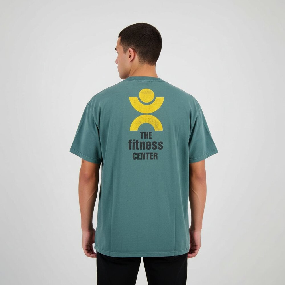 Vintage 90s Phoenix Fitness Center T-Shirt WearGuard USA Made Teal XL‎ Cotton
